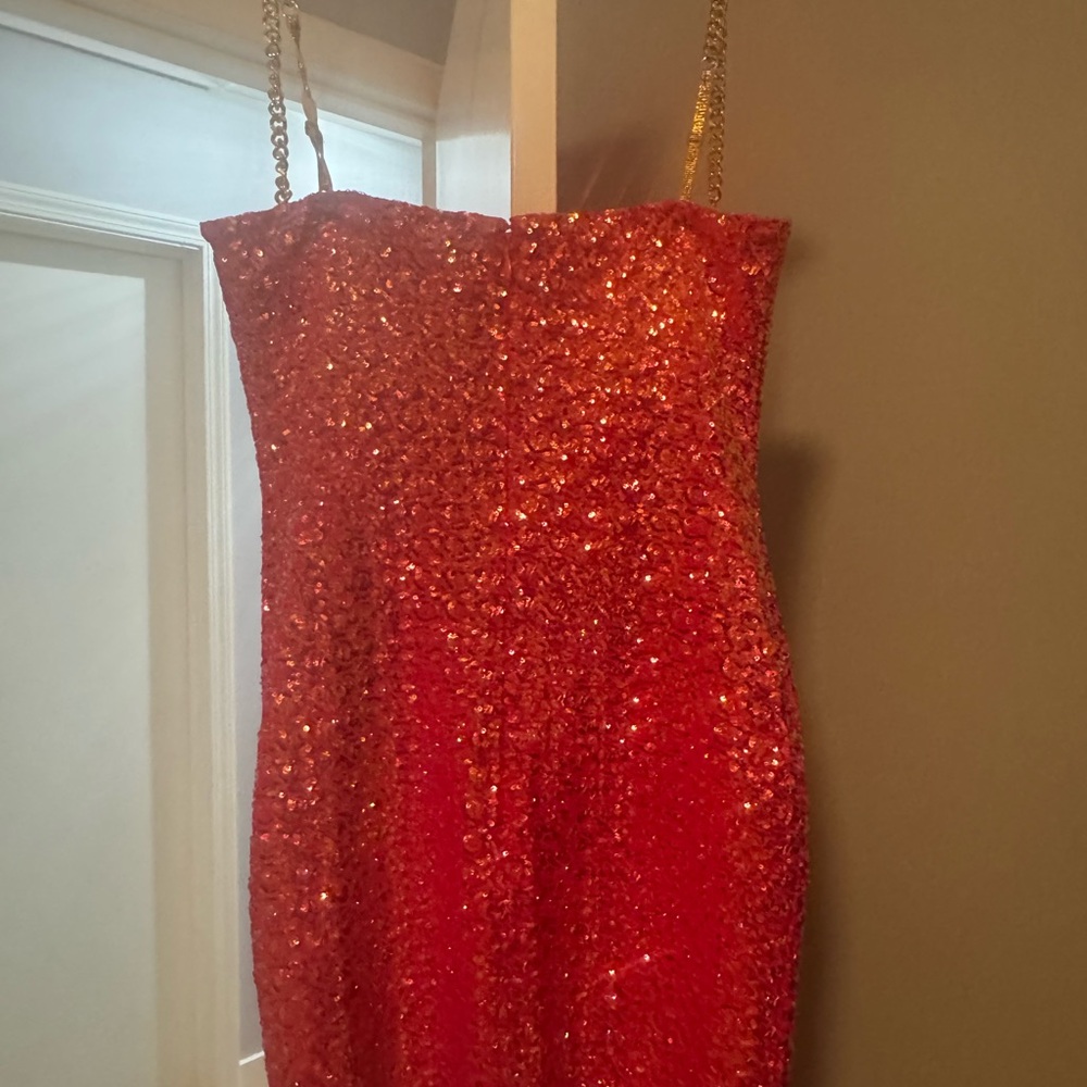 NADINE MERABI Fuchsia Sequin Mini Dress - Picture 6 of 6